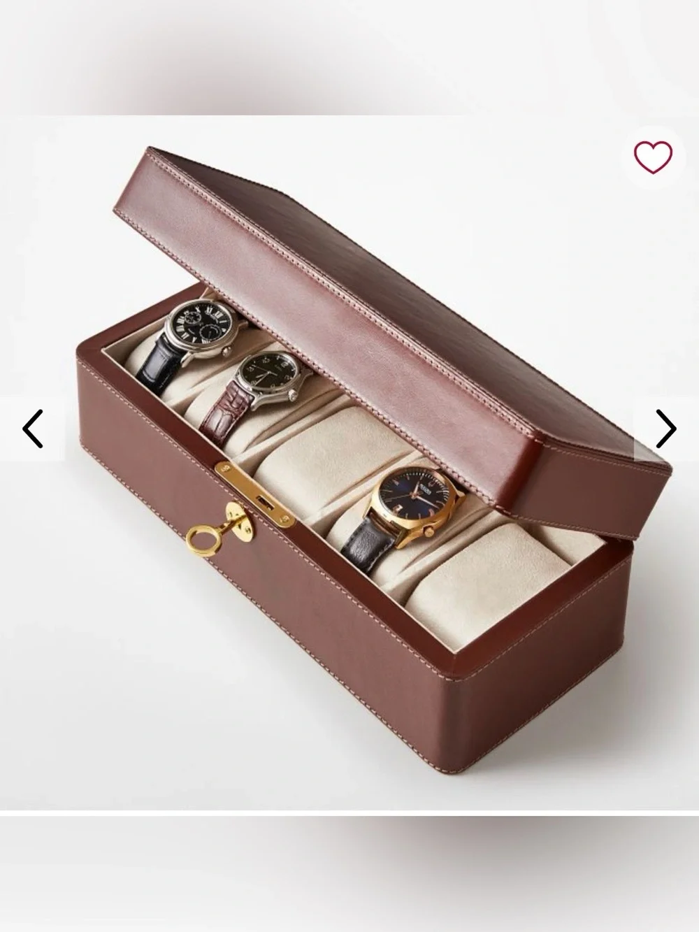 Mark and Graham CLASSIC LEATHER TOP STITCH WATCH BOX